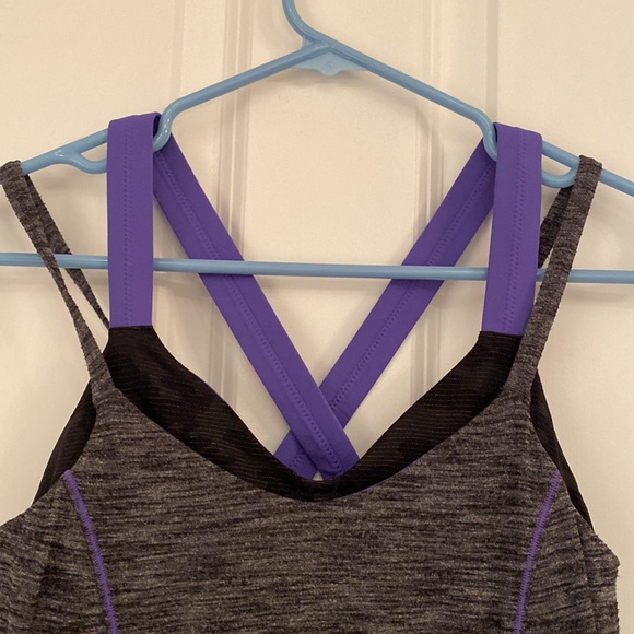 Lululemon Women's Grey and Purple Tank Top - Picture 8 of 9